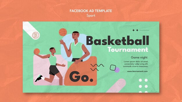 Szablon facebook koncepcja sportu