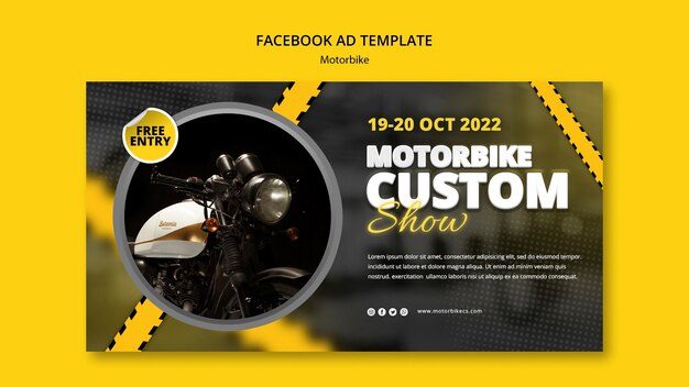 Szablon facebook motocykl sport ekstremalny