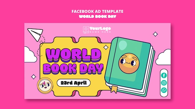 Szablon Facebook Obchody światowego Dnia Książki