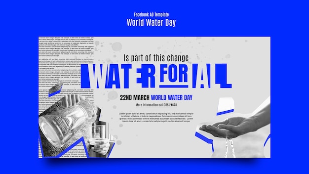 Bezpłatny plik PSD szablon facebook światowego dnia wody