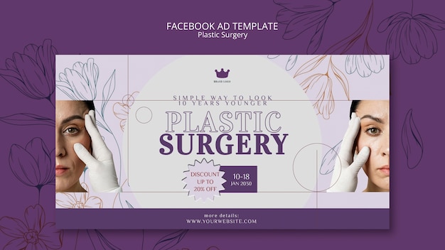 Bezpłatny plik PSD szablon facebooka chirurgii plastycznej