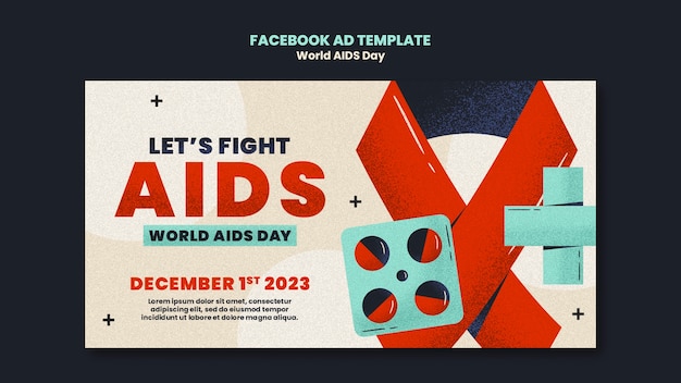 Bezpłatny plik PSD szablon facebooka światowego dnia pomocy