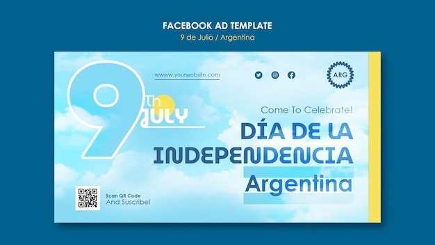 Szablon Facebooka Z Okazji Dnia Niepodległości Argentyny