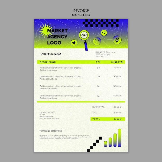 Szablon faktury za strategię marketingową