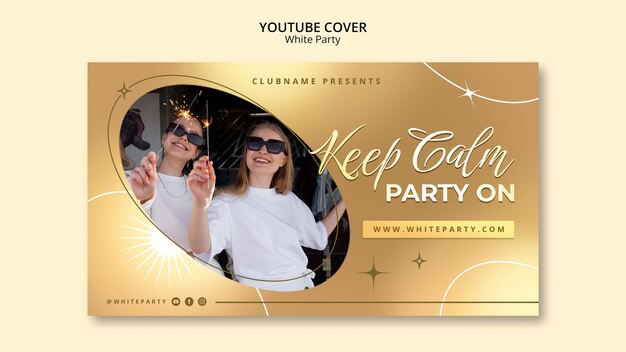 Szablon graficzny kanału youtube White party