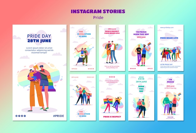 Szablon Historii Instagram Pride Day