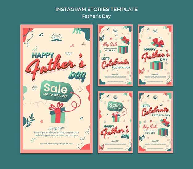 Szablon historii na instagram dzień ojca
