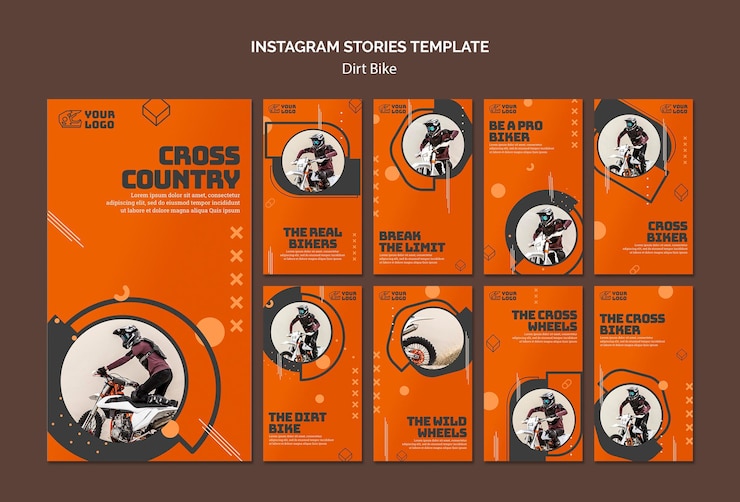 Bezpłatny plik PSD szablon historii na instagramie dla brudnych rowerów