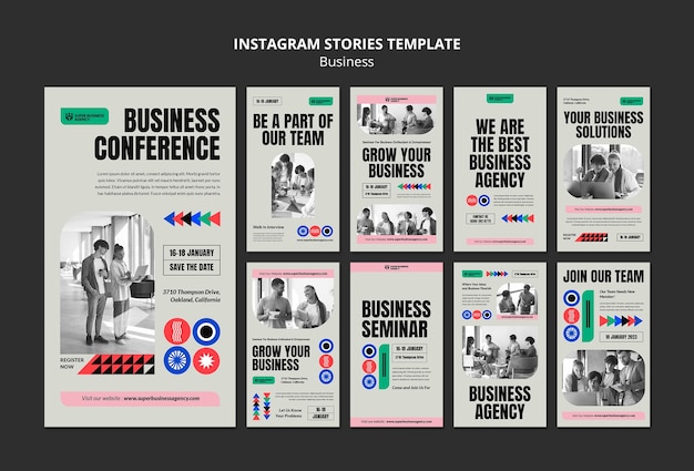 Szablon historii na instagramie koncepcja biznesowa