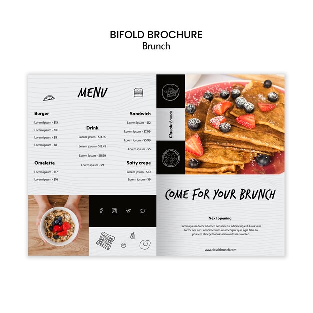 Szablon koncepcji brunch