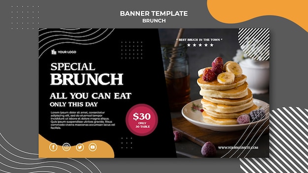 Szablon koncepcji brunch