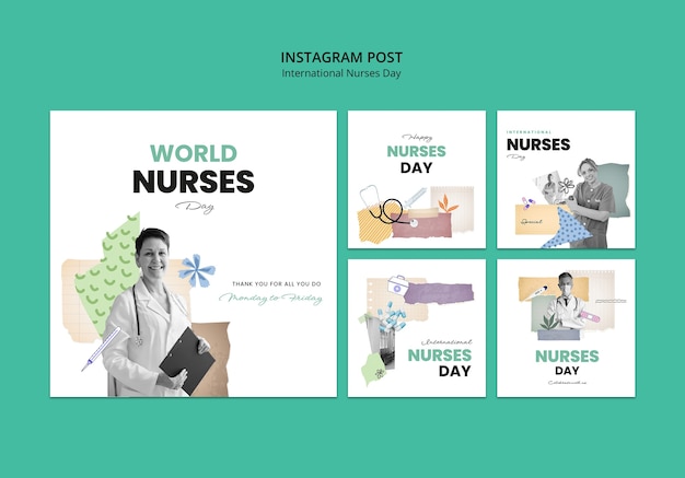 Bezpłatny plik PSD szablon międzynarodowego dnia pielęgniarek
