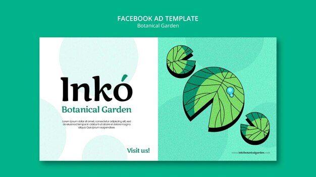 Szablon ogrodu botanicznego Płaska konstrukcja