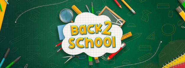 Szablon okładki Facebooka z elementami edukacyjnymi