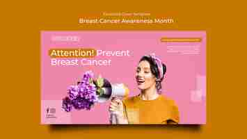 Bezpłatny plik PSD szablon okładki mediów społecznościowych miesiąca świadomości raka piersi