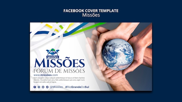 Bezpłatny plik PSD szablon okładki missoes na facebooku