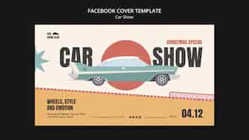 Bezpłatny plik PSD szablon okładki na facebooku pokazu samochodów