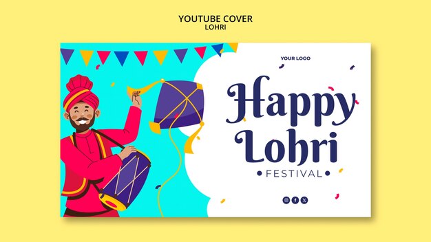 Szablon Okładki Youtube Na święto Lohri