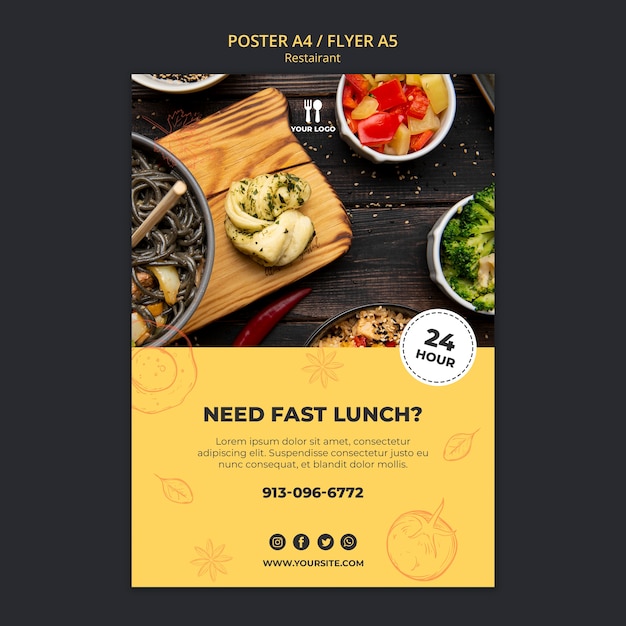 Szablon plakat koncepcja brunch
