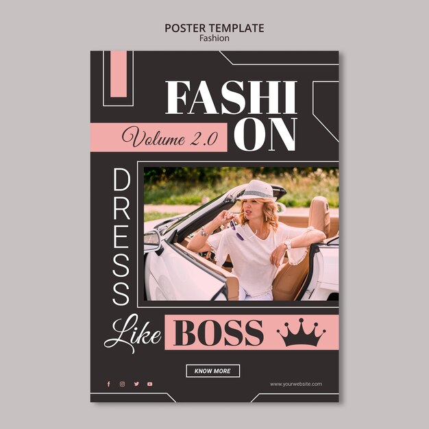 Szablon plakat koncepcja moda