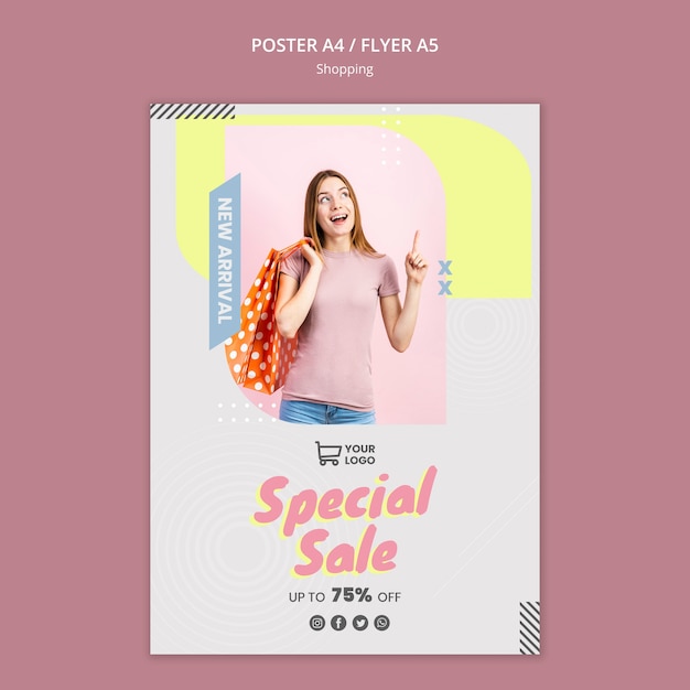 Bezpłatny plik PSD szablon plakat sprzedaż sprzedaż