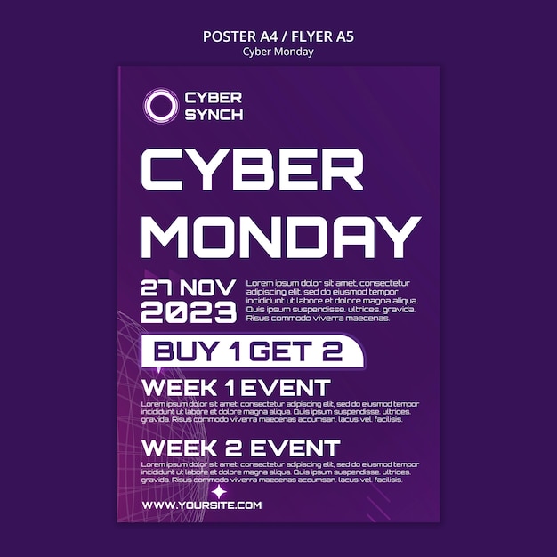 Szablon Plakatów Cyber Monday