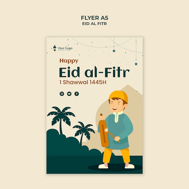 Szablon Plakatów Na święto Eid Al Fitr