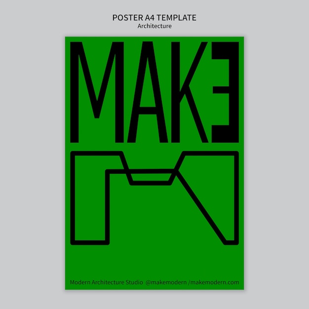 Szablon plakatów projektów architektonicznych
