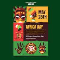 Bezpłatny plik PSD szablon plakatów z okazji dnia afryki