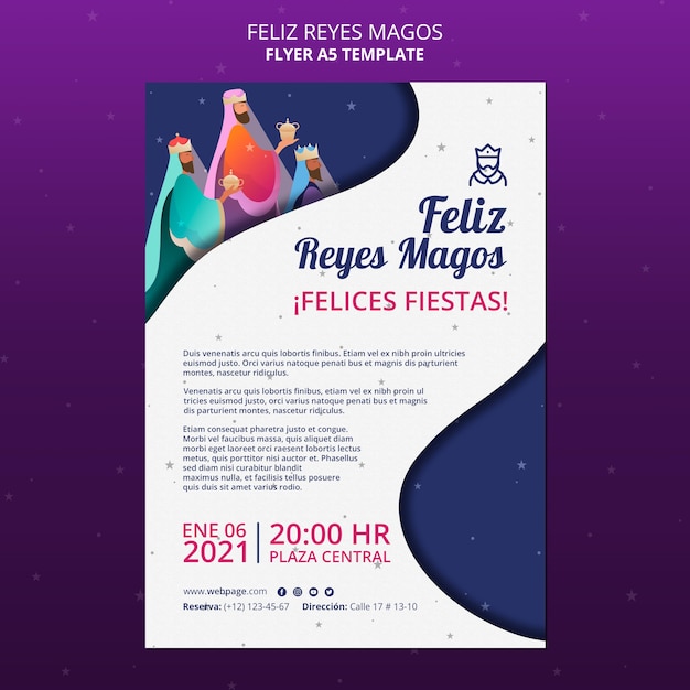 Szablon Plakatu Feliz Reyes Magos