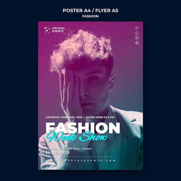 Szablon plakatu mody