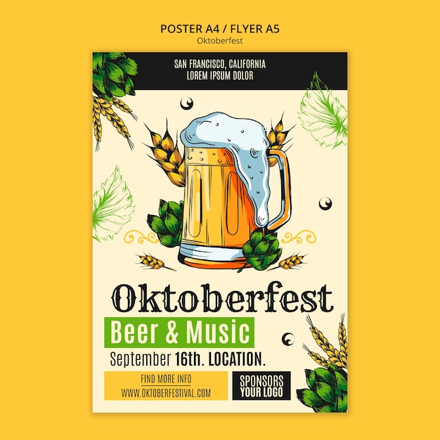 Szablon Plakatu Obchodów Oktoberfest