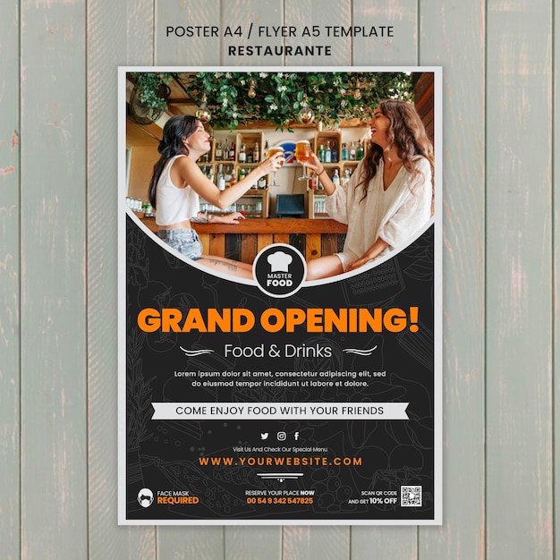 Szablon plakatu restauracji
