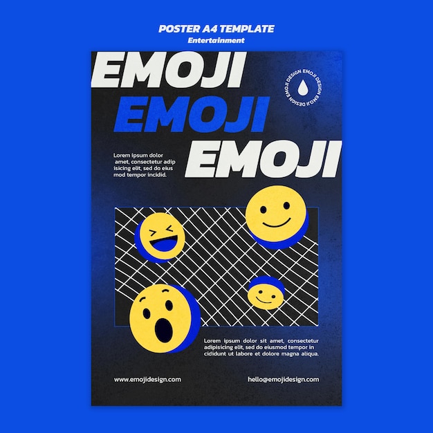 Szablon Plakatu Rozrywki Emoji