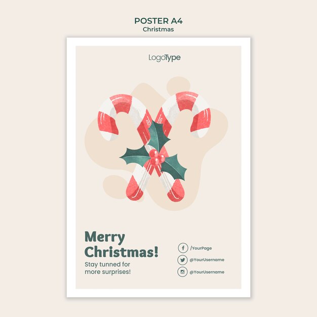 Bezpłatny plik PSD szablon plakatu świątecznych zakupów online