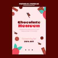 Bezpłatny plik PSD szablon plakatu światowego dnia czekolady