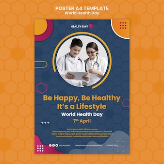 Szablon plakatu światowego dnia zdrowia