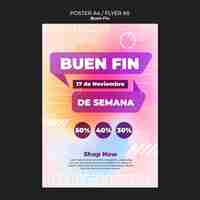 Bezpłatny plik PSD szablon plakatu wydarzenia buen fin