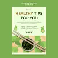 Bezpłatny plik PSD szablon plakatu zdrowej żywności