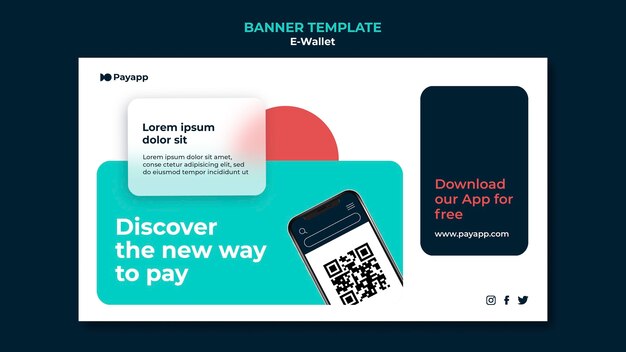 Szablon projektu banera e-portfel
