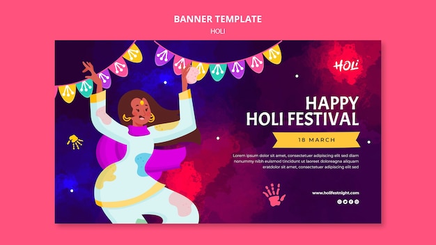 Szablon projektu festiwalu akwareli holi