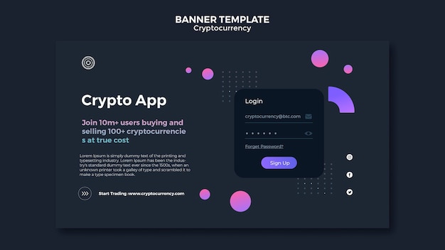 Szablon Projektu Kryptowaluty Banera