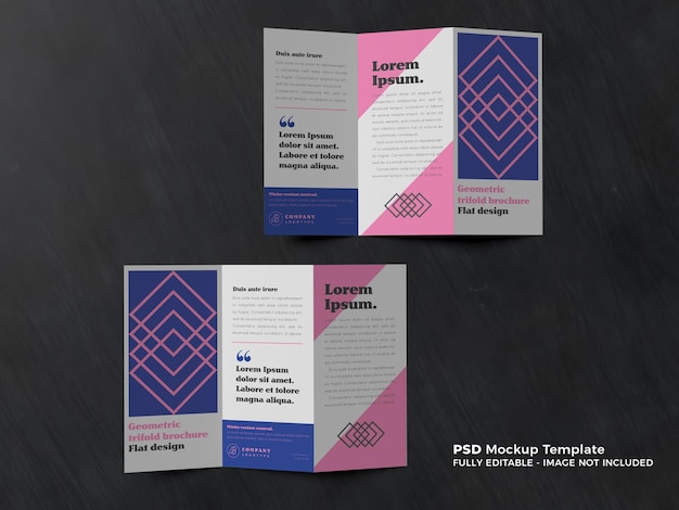 Szablon projektu makiety broszury podwójnej trifold