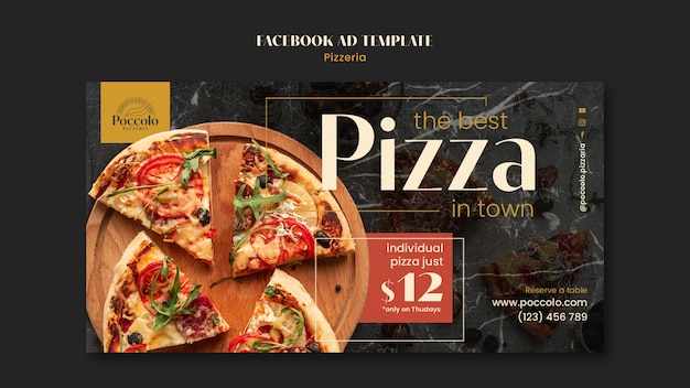 Bezpłatny plik PSD szablon projektu pizzerii