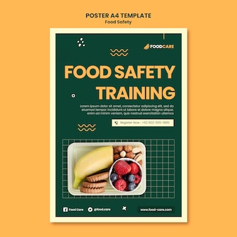 Szablon projektu plakatu bezpieczeństwa żywności