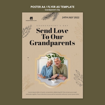 Szablon projektu plakatu na dzień dziadka