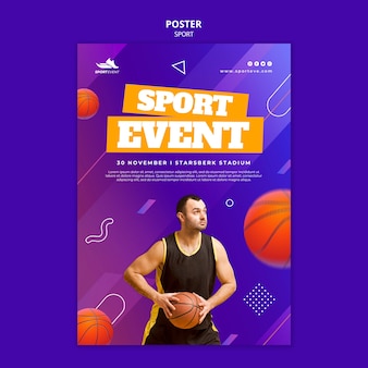 Szablon projektu plakatu wydarzenia sportowego