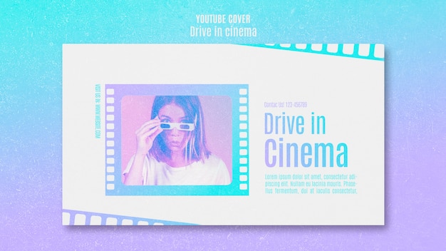 Bezpłatny plik PSD szablon promocji w mediach społecznościowych do kina samochodowego