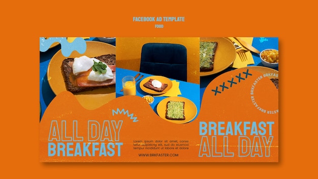 Bezpłatny plik PSD szablon promocji w mediach społecznościowych restauracji śniadaniowej