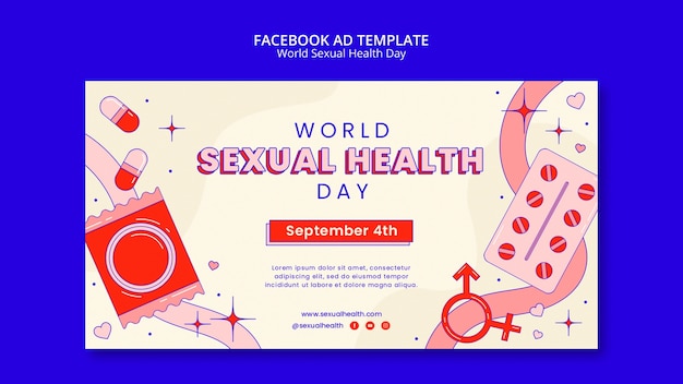 Bezpłatny plik PSD szablon promocyjny mediów społecznościowych na światowy dzień zdrowia seksualnego